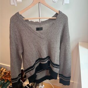 Gray and Black Women's Sweater